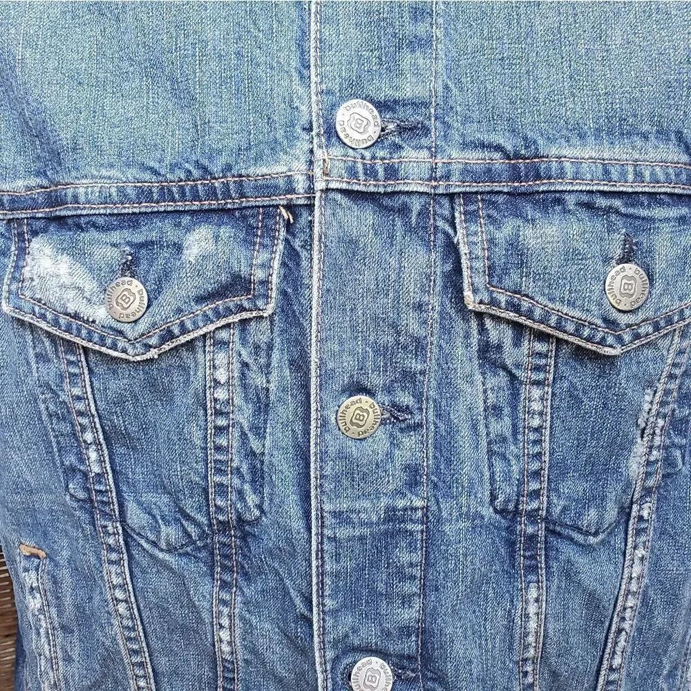 Bullhead Distressed Denim Jacket M - Picture 3 of 10